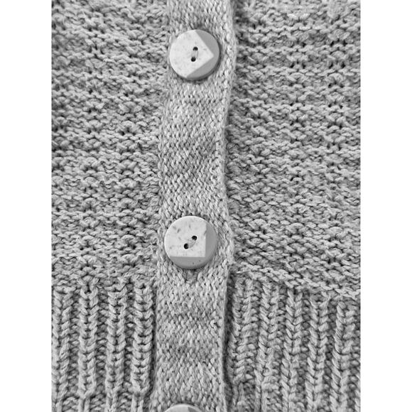 Sparrow Anthropologie Gray Button 3/4 Sleeve Cardigan Small Boho Cottagecore - Picture 6 of 8